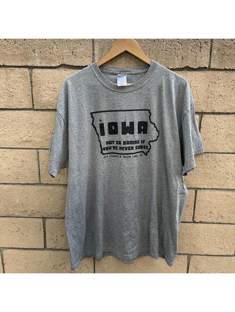 Y2K funny Iowa graphic tee | size XL